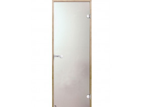 Дверь стеклянная Harvia 8х19 (коробка сосна, стекло сатин, артикул D81905M)