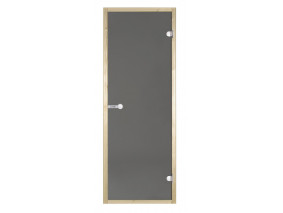 Дверь стеклянная Harvia 9х21 (коробка осина, стекло серое, артикул D92102H)